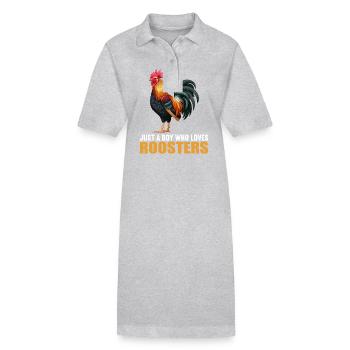 Coq Coqs Coq - Robe polo bio PAIGER Stanley/Stella Femme - gris chiné - Devant