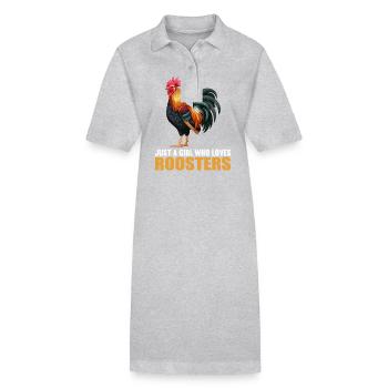 Coq Coqs Coq - Robe polo bio PAIGER Stanley/Stella Femme - gris chiné - Devant