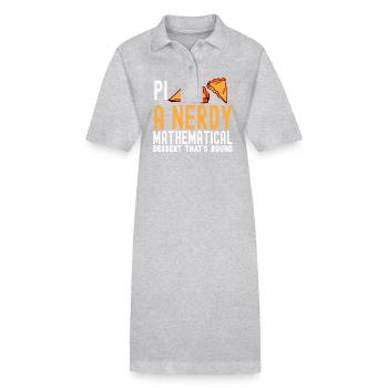 Pi Nerdy Mathematical Dessert Baking - Robe polo bio PAIGER Stanley/Stella Femme - gris chiné - Devant