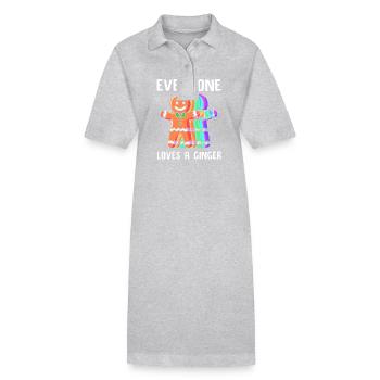 bonhomme en pain d’épice Coeur en pain d’épice Snacking en pain d’épice - Robe polo bio PAIGER Stanley/Stella Femme - gris chiné - Devant
