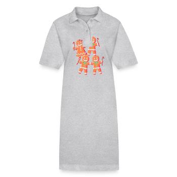 bonhomme en pain d’épice Coeur en pain d’épice Snacking en pain d’épice - Robe polo bio PAIGER Stanley/Stella Femme - gris chiné - Devant