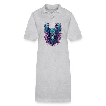 Geist mit abstrakter Kunst für einen Geister - Stanley/Stella Frauen Bio-Polokleid PAIGER - Grau meliert - Vorne