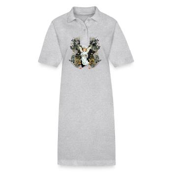 mystique, spirituel, ange, nature, amoureux de la nature - Robe polo bio PAIGER Stanley/Stella Femme - gris chiné - Devant