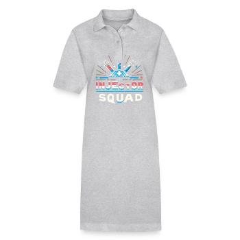 Injector Squad 9 - Stanley/Stella Frauen Bio-Polokleid PAIGER - Grau meliert - Vorne
