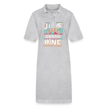 Jesus Drank Wine 12 - Stanley/Stella Frauen Bio-Polokleid PAIGER - Grau meliert - Vorne