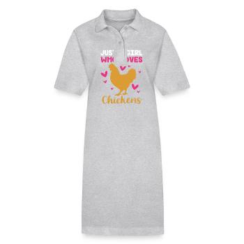 Poulet Volaille - Robe polo bio PAIGER Stanley/Stella Femme - gris chiné - Devant