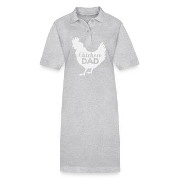 Poulet Volaille - Robe polo bio PAIGER Stanley/Stella Femme - gris chiné - Devant