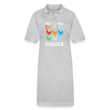 Poulet Volaille - Robe polo bio PAIGER Stanley/Stella Femme - gris chiné - Devant