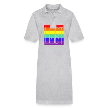 LGBT Regenbogenfahne Gay Pride - Stanley/Stella Frauen Bio-Polokleid PAIGER - Grau meliert - Vorne