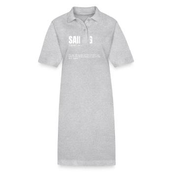 Funny Sailing Definition - Stanley/Stella Frauen Bio-Polokleid PAIGER - Grau meliert - Vorne
