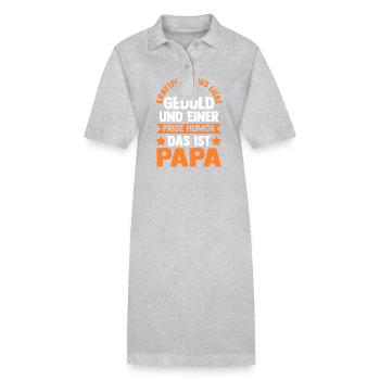 Father Dad - Stanley/Stella PAIGER Organic Women’s Polo Dress - heather grey - Front