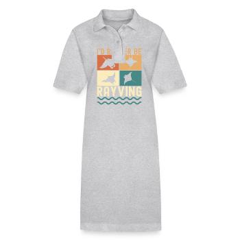 Mantarochen Großer Manta Meeresbewohner - Stanley/Stella Frauen Bio-Polokleid PAIGER - Grau meliert - Vorne