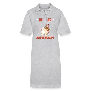 Dog Reindeer a été vendu Noël - Robe polo bio PAIGER Stanley/Stella Femme - gris chiné - Devant