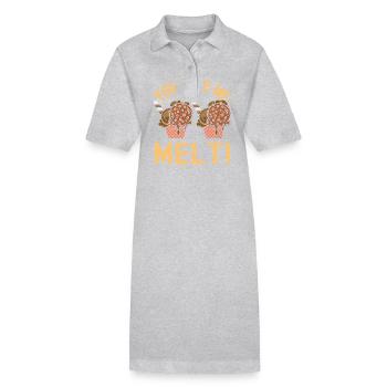 Tu me fais fondre Sundae Gelato Cream - Robe polo bio PAIGER Stanley/Stella Femme - gris chiné - Devant