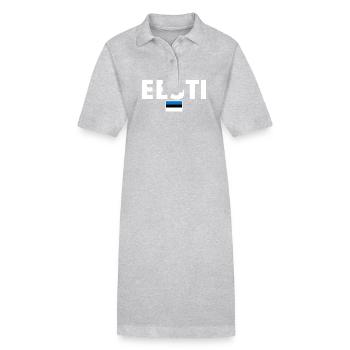 Eesti Estland Estnische Flagge Este - Stanley/Stella Frauen Bio-Polokleid PAIGER - Grau meliert - Vorne