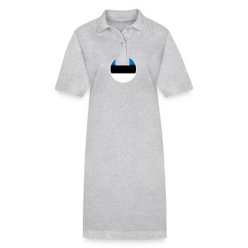 Estland Estnische Flagge Este - Stanley/Stella Frauen Bio-Polokleid PAIGER - Grau meliert - Vorne