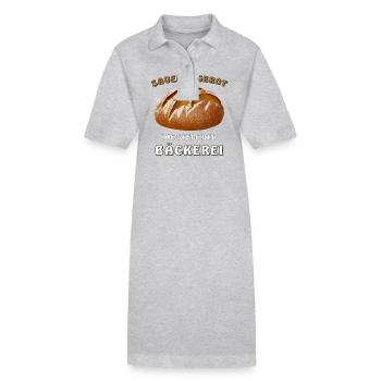 PAIN, PAIN AU LEVAIN, ÂME DE LA BOULANGERIE - Robe polo bio PAIGER Stanley/Stella Femme - gris chiné - Devant