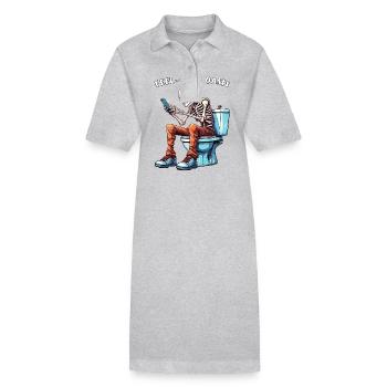 TOILETTE SMARTPHONE FEEL-GOOD - Robe polo bio PAIGER Stanley/Stella Femme - gris chiné - Devant
