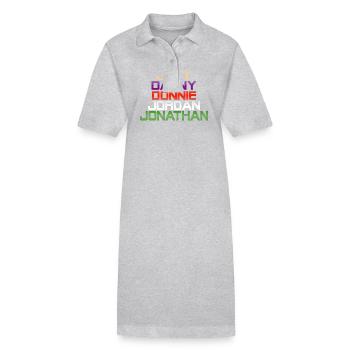 Joey Danny Donnie Jordan Jonathan - Retro Namen - Stanley/Stella Frauen Bio-Polokleid PAIGER - Grau meliert - Vorne