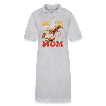 Lobster Mom - Stanley/Stella Frauen Bio-Polokleid PAIGER - Grau meliert - Vorne