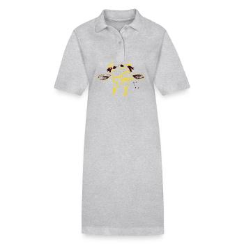 Giraffe Giraffen Safari - Stanley/Stella PAIGER Organic Women’s Polo Dress - heather grey - Front