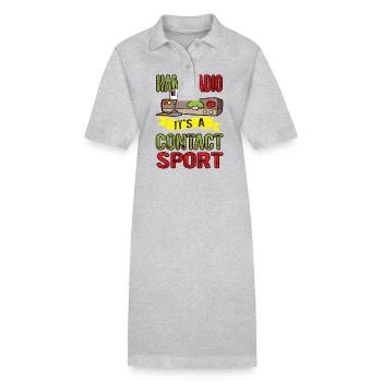 Amateur ist ein Sport Amateurfunk - Stanley/Stella Frauen Bio-Polokleid PAIGER - Grau meliert - Vorne