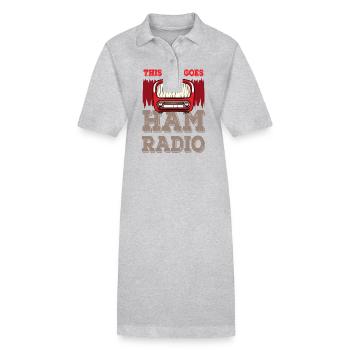 Radio amateur Ce papa fait de la radio amateur - Robe polo bio PAIGER Stanley/Stella Femme - gris chiné - Devant