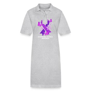 Maladie auto-immune - Robe polo bio PAIGER Stanley/Stella Femme - gris chiné - Devant