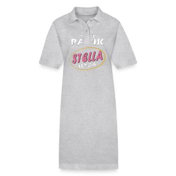 PAS DE PANIQUE STELLA EST LÀ - Robe polo bio PAIGER Stanley/Stella Femme - gris chiné - Devant
