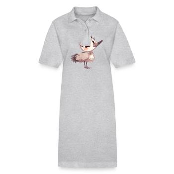 Grues Grues - Robe polo bio PAIGER Stanley/Stella Femme - gris chiné - Devant