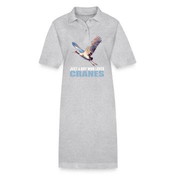 Grues Grues - Robe polo bio PAIGER Stanley/Stella Femme - gris chiné - Devant