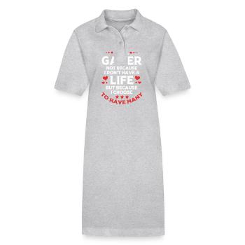 Joueur - Robe polo bio PAIGER Stanley/Stella Femme - gris chiné - Devant