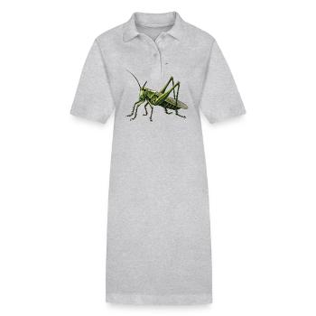 Grillen Grille - Stanley/Stella Frauen Bio-Polokleid PAIGER - Grau meliert - Vorne