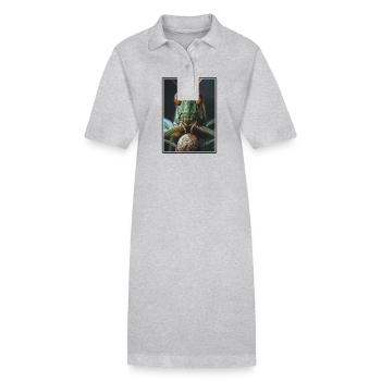 Grillen Grille - Stanley/Stella Frauen Bio-Polokleid PAIGER - Grau meliert - Vorne