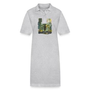 Grillen Grille - Stanley/Stella Frauen Bio-Polokleid PAIGER - Grau meliert - Vorne