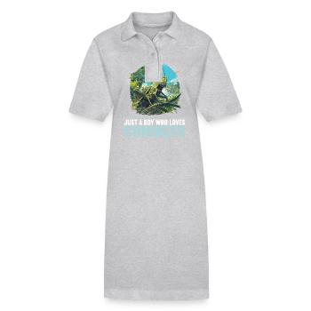 Grillen Grille - Stanley/Stella Frauen Bio-Polokleid PAIGER - Grau meliert - Vorne