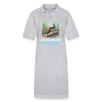 Grillen Grille - Stanley/Stella Frauen Bio-Polokleid PAIGER - Grau meliert - Vorne