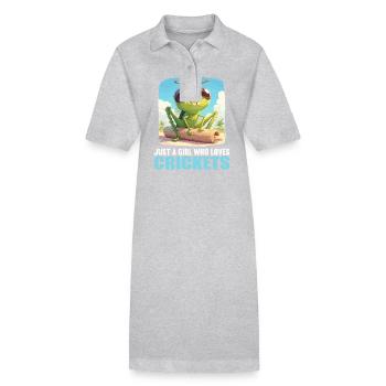 Grillen Grille - Stanley/Stella Frauen Bio-Polokleid PAIGER - Grau meliert - Vorne