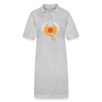 Leukämie Bewusstsein - Stanley/Stella Frauen Bio-Polokleid PAIGER - Grau meliert - Vorne