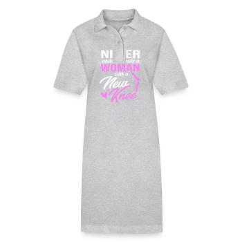 Chirurgie du genou - Robe polo bio PAIGER Stanley/Stella Femme - gris chiné - Devant