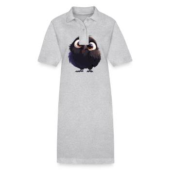 Corbeaux Corbeaux - Robe polo bio PAIGER Stanley/Stella Femme - gris chiné - Devant