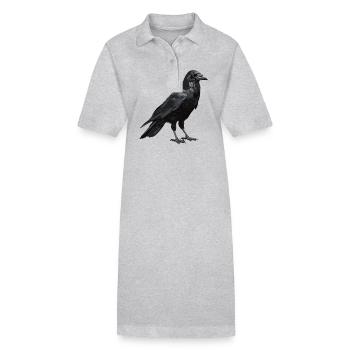 Corbeaux Corbeaux - Robe polo bio PAIGER Stanley/Stella Femme - gris chiné - Devant