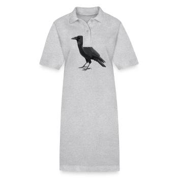 Corbeaux Corbeaux - Robe polo bio PAIGER Stanley/Stella Femme - gris chiné - Devant
