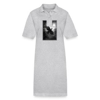 Corbeaux Corbeaux - Robe polo bio PAIGER Stanley/Stella Femme - gris chiné - Devant