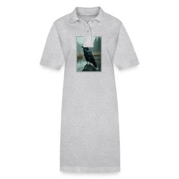 Corbeaux Corbeaux - Robe polo bio PAIGER Stanley/Stella Femme - gris chiné - Devant