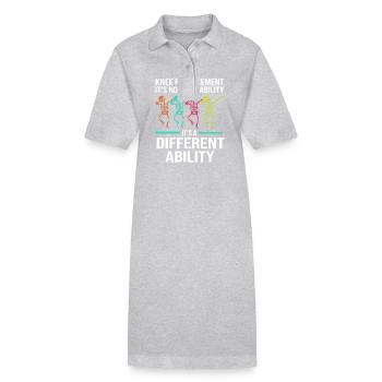 Chirurgie du genou - Robe polo bio PAIGER Stanley/Stella Femme - gris chiné - Devant