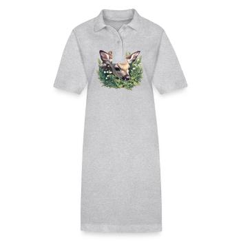 Cerf Cerf - Robe polo bio PAIGER Stanley/Stella Femme - gris chiné - Devant