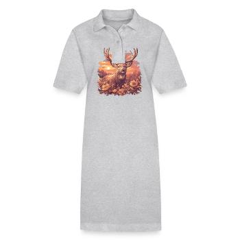 Cerf Cerf - Robe polo bio PAIGER Stanley/Stella Femme - gris chiné - Devant