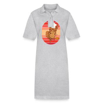 Koch Kochkunst Hobbykoch Gastgeber kochen Köche - Stanley/Stella Frauen Bio-Polokleid PAIGER - Grau meliert - Vorne