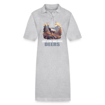 Cerf Cerf - Robe polo bio PAIGER Stanley/Stella Femme - gris chiné - Devant